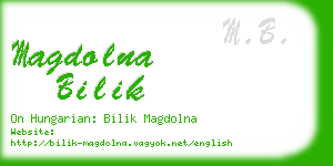 magdolna bilik business card